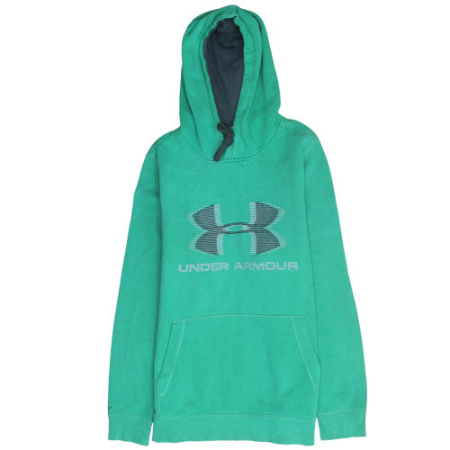 Mens UK Size M Under armour Green Pullover Hoodie