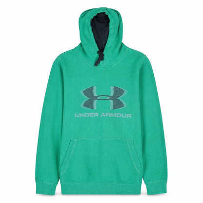 Mens UK Size M Under armour Green Pullover Hoodie