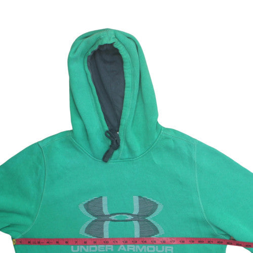 Mens UK Size M Under armour Green Pullover Hoodie