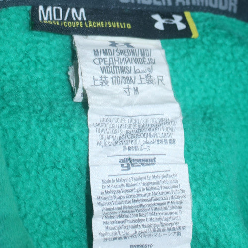 Mens UK Size M Under armour Green Pullover Hoodie