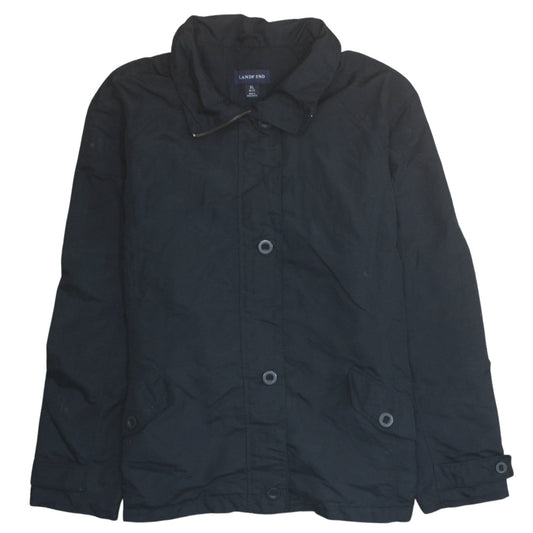 Mens UK Size XL Lands' End Black Rain Coat