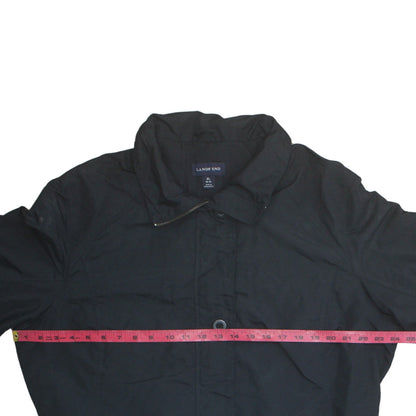 Mens UK Size XL Lands' End Black Rain Coat