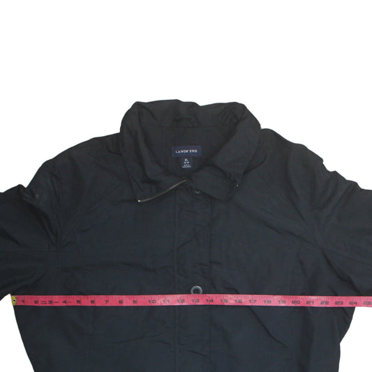 Mens UK Size XL Lands' End Black Rain Coat