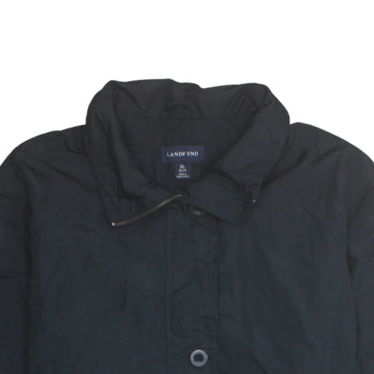 Mens UK Size XL Lands' End Black Rain Coat