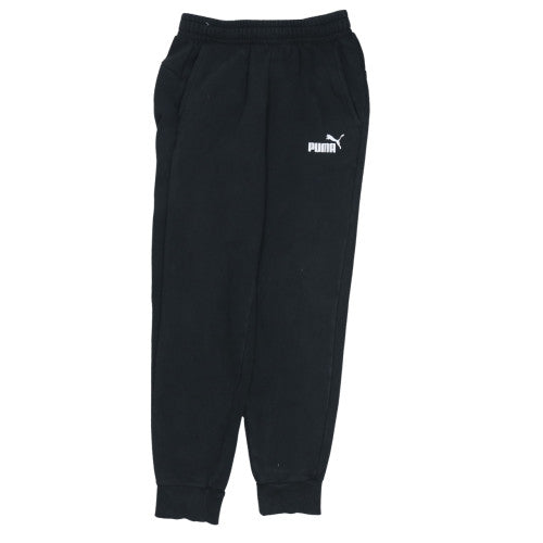 Mens UK Size S PUMA Regular Fit Jogger Black Trousers