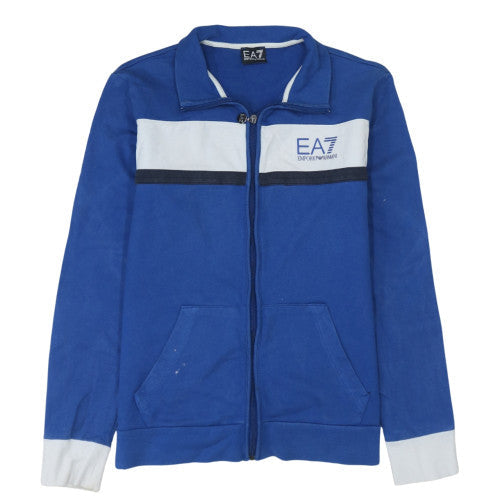 Mens UK Size XL EA7 Emporio Armani Blue Full Zip Sweatshirt