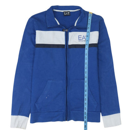 Mens UK Size XL EA7 Emporio Armani Blue Full Zip Sweatshirt