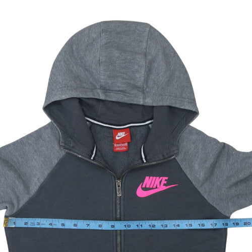Teens UK Size 158 Nike Grey Full Zip Hoodie