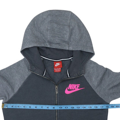 Teens UK Size 158 Nike Grey Full Zip Hoodie