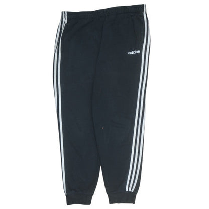 Mens UK Size XL adidas Regular Fit Jogger Black Trousers