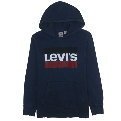 Mens UK Size M Levi's Blue Pullover Hoodie