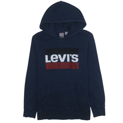 Mens UK Size M Levi's Blue Pullover Hoodie