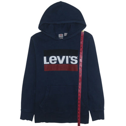 Mens UK Size M Levi's Blue Pullover Hoodie