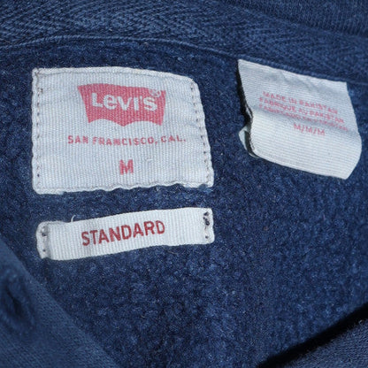 Mens UK Size M Levi's Blue Pullover Hoodie