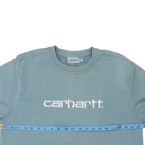 Mens UK Size M Carhartt Blue Pullover Sweatshirt