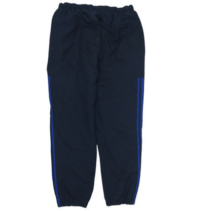 Adidas Men's Blue Track Pants M Regular Fit Quick Dry Side Stripe