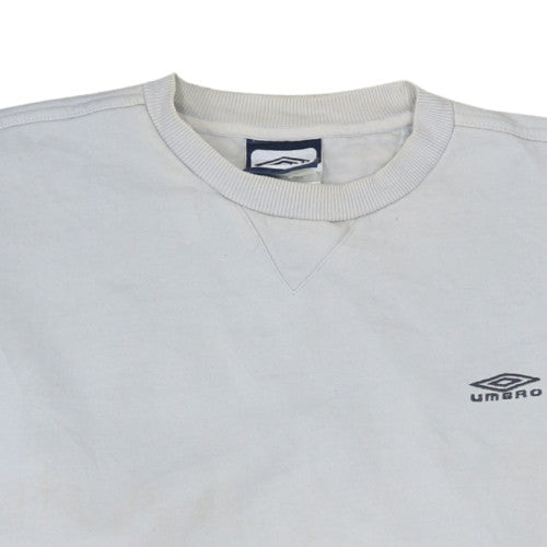 Mens UK Size S Umbro White Pullover Sweatshirt