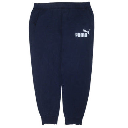 Mens UK Size XL PUMA Regular Fit Jogger Blue Trousers
