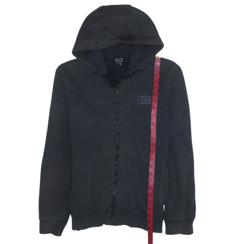 Mens UK Size L Emporio Armani Black Full Zip Hoodie