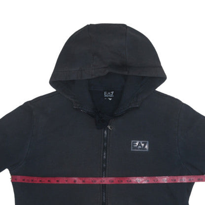 Mens UK Size L Emporio Armani Black Full Zip Hoodie