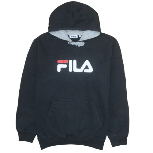 Mens UK Size XL FILA Black Pullover Hoodie