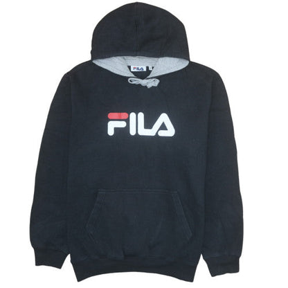 Mens UK Size XL FILA Black Pullover Hoodie