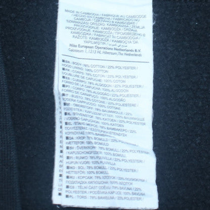 Mens UK Size L Nike Black Pullover Hoodie