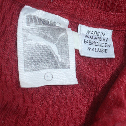 Mens UK Size L PUMA Red 1/2 Zip Sweatshirt