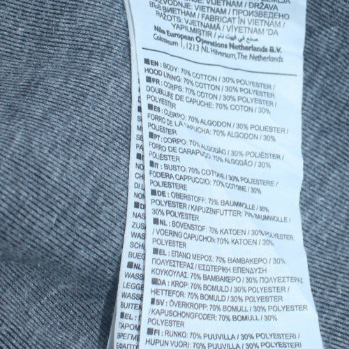 Mens UK Size S Nike Grey Full Zip Hoodie