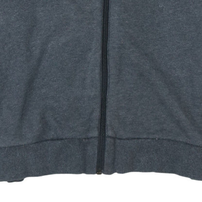 Adidas Boys Grey & Red Full Zip Hoodie Size 13-14 Years Cotton Blend