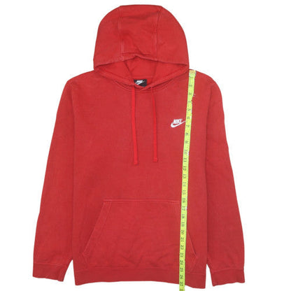 Mens UK Size L Nike Red Pullover Hoodie