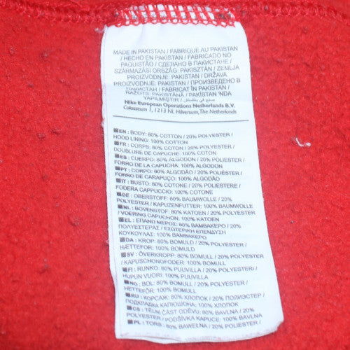 Mens UK Size L Nike Red Pullover Hoodie