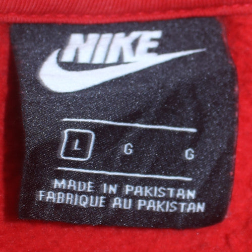 Mens UK Size L Nike Red Pullover Hoodie
