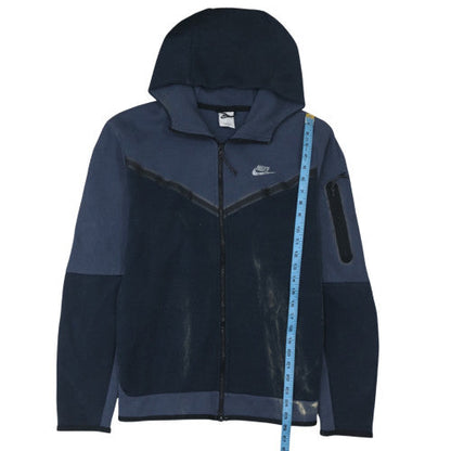 Mens UK Size L Nike Blue Full Zip Hoodie
