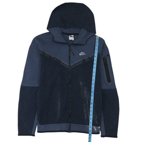 Mens UK Size L Nike Blue Full Zip Hoodie