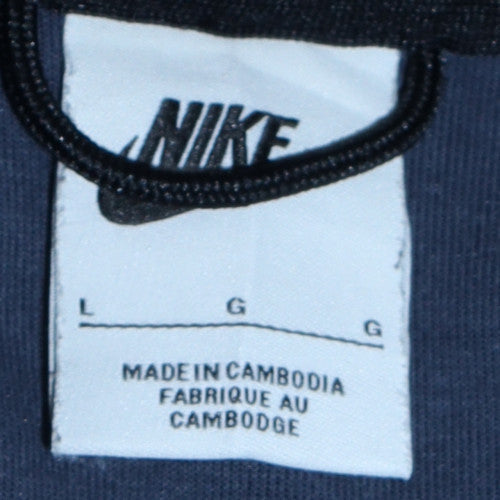 Mens UK Size L Nike Blue Full Zip Hoodie