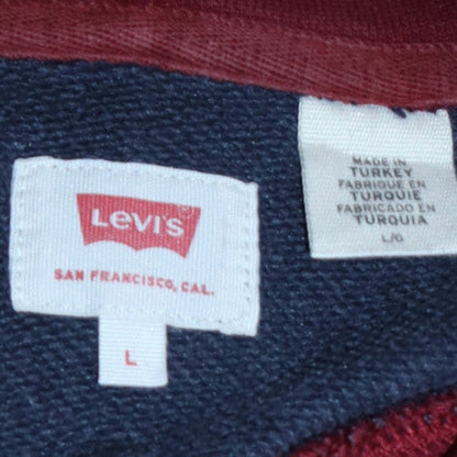 Mens UK Size L Levi's Blue Pullover Hoodie