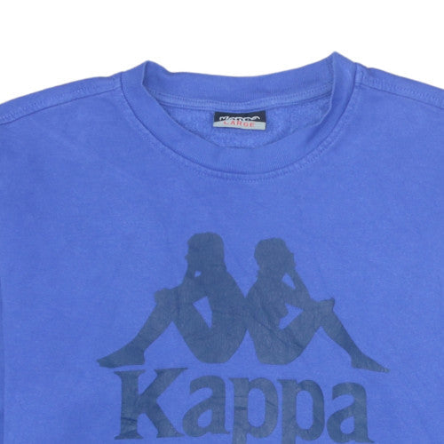 Mens UK Size L Kappa Blue Pullover Sweatshirt