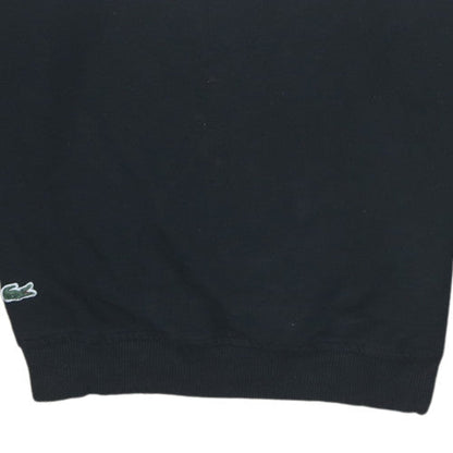 Lacoste Men's Black Slim Fit Logo Stripe Pullover Sweatshirt L