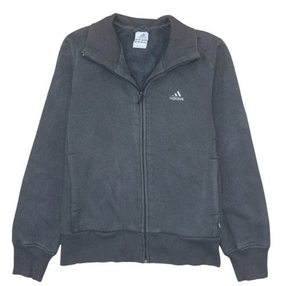 Womens UK Size 12 adidas Grey Full Zip Sweatshirt