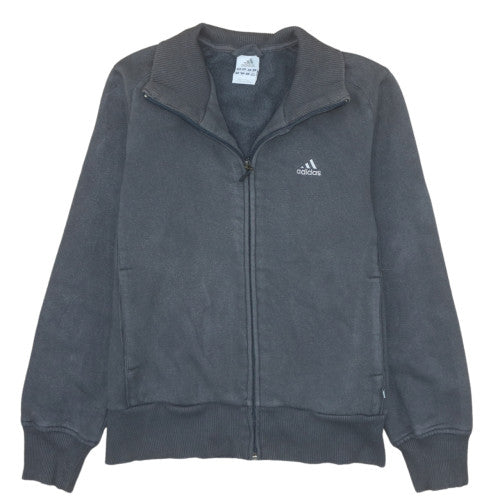 Womens UK Size 12 adidas Grey Full Zip Sweatshirt