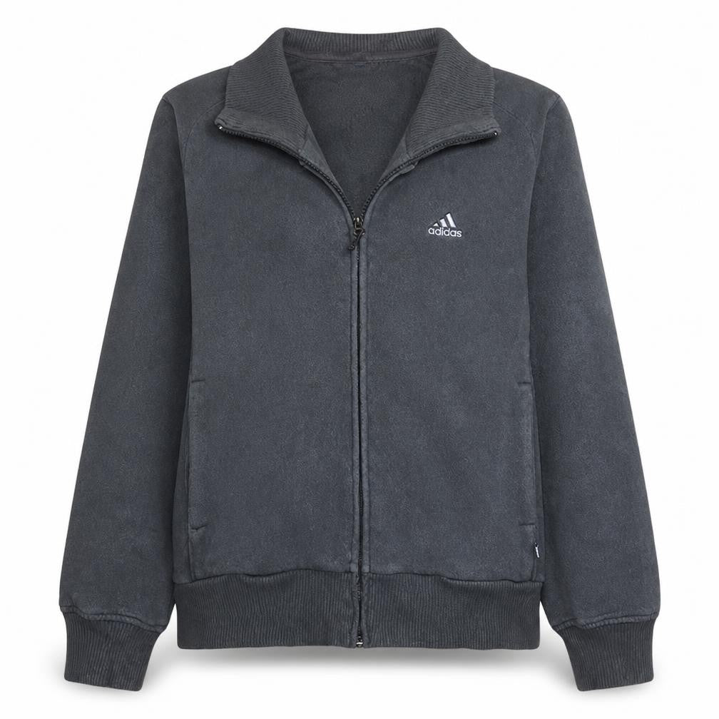 Womens UK Size 12 adidas Grey Full Zip Sweatshirt