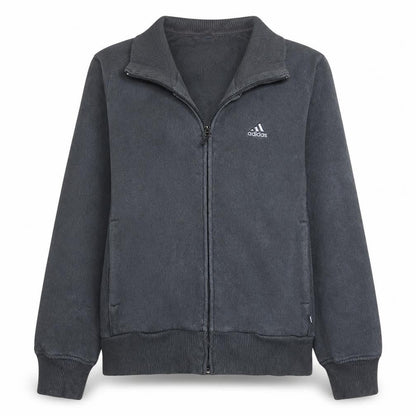 Womens UK Size 12 adidas Grey Full Zip Sweatshirt
