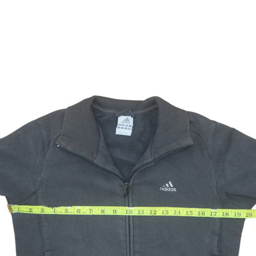 Womens UK Size 12 adidas Grey Full Zip Sweatshirt