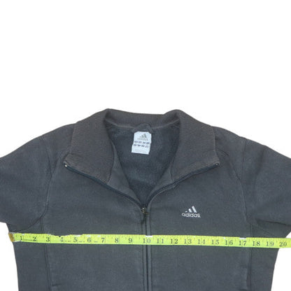 Womens UK Size 12 adidas Grey Full Zip Sweatshirt