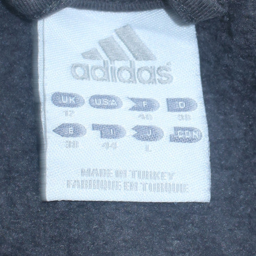 Womens UK Size 12 adidas Grey Full Zip Sweatshirt