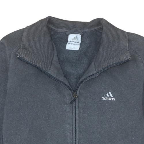 Womens UK Size 12 adidas Grey Full Zip Sweatshirt