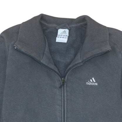 Womens UK Size 12 adidas Grey Full Zip Sweatshirt