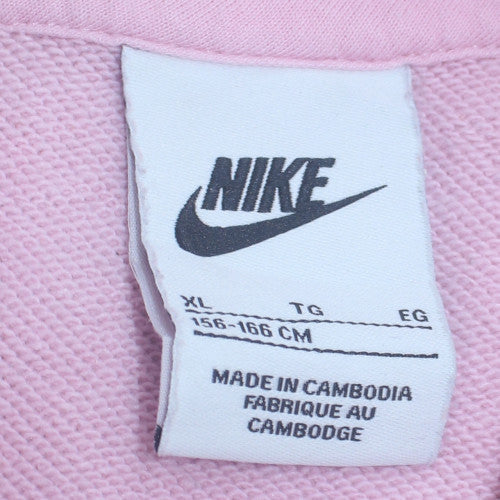 Womens UK Size XL Nike Pink Pullover Hoodie