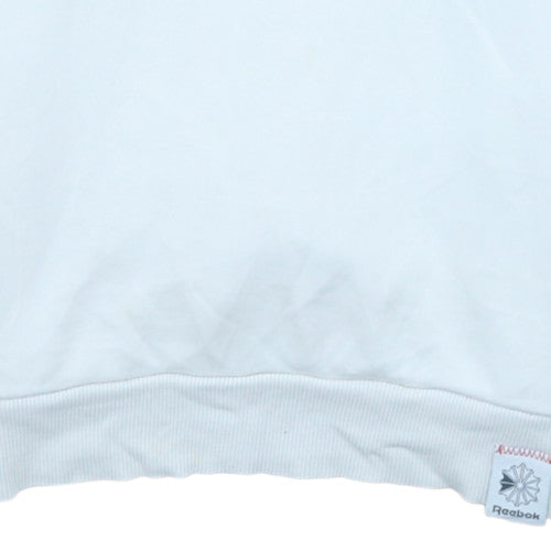 Mens UK Size M Reebok White Pullover Hoodie
